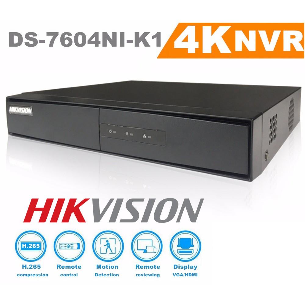 Đầu Ghi Hình 8.0MP Camera Ip HIKVISION DS-7604NI-K1(B) / 4 Kênh Ultra HD