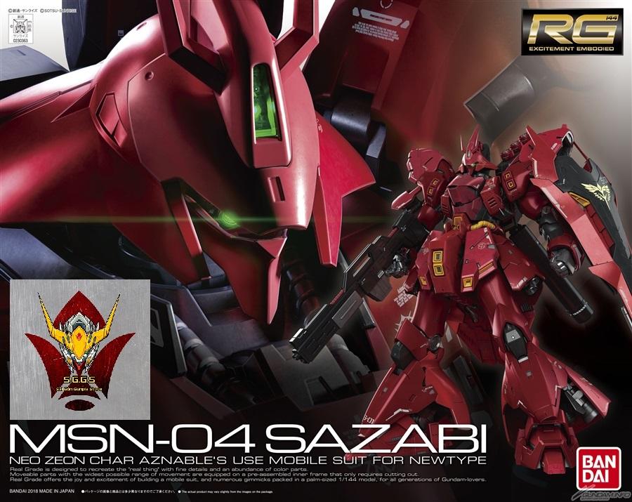Gundam Bandai Rg Sazabi 1 144 Msn