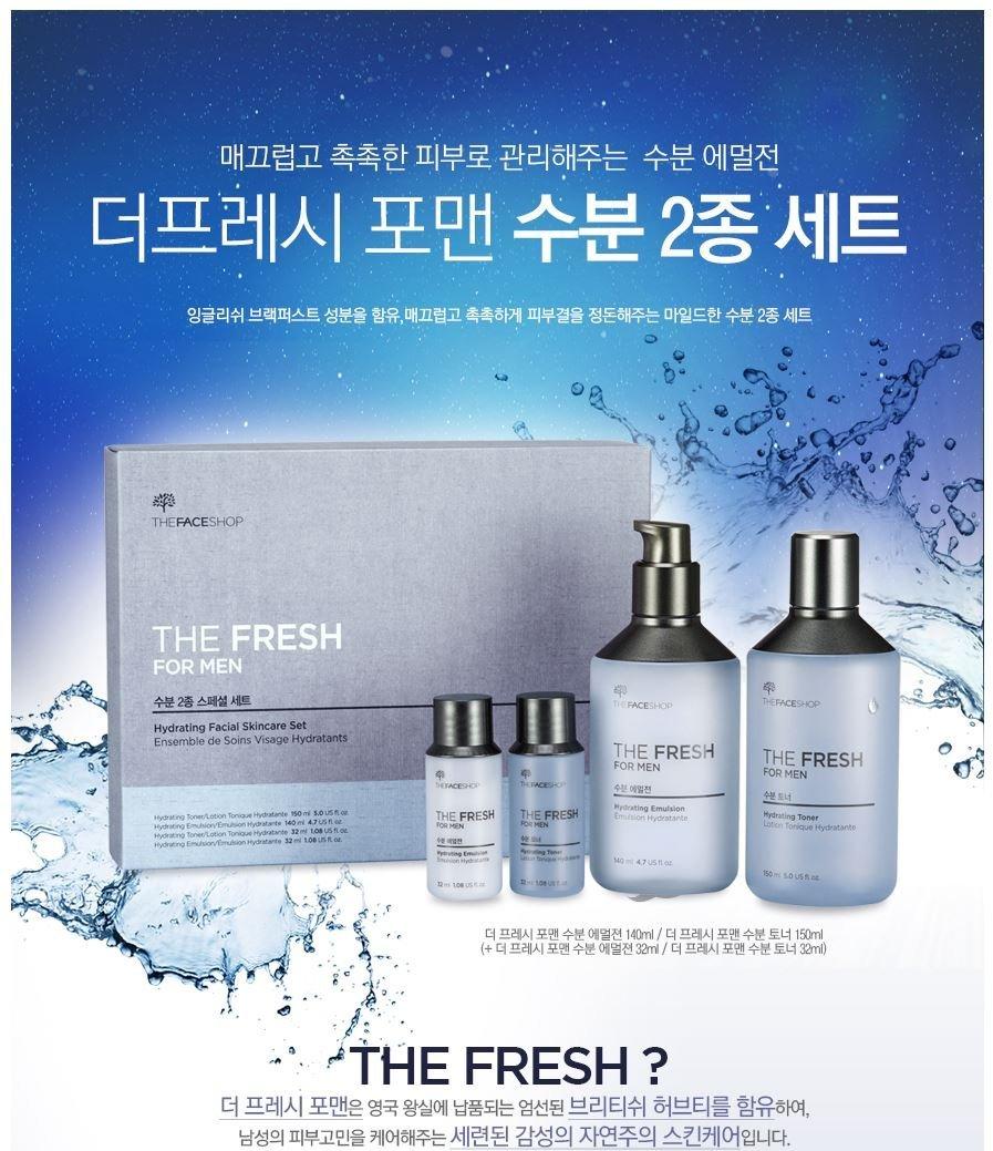 Bộ dưỡng da nam the fresh for men hydrating fluid - bdtffmtfs03