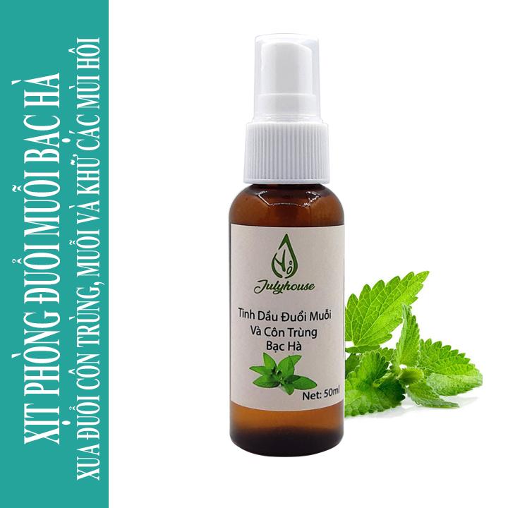 Bình xịt Phòng Tinh dầu đuổi muỗi và côn trùng Bạc Hà Julyhouse 50ml