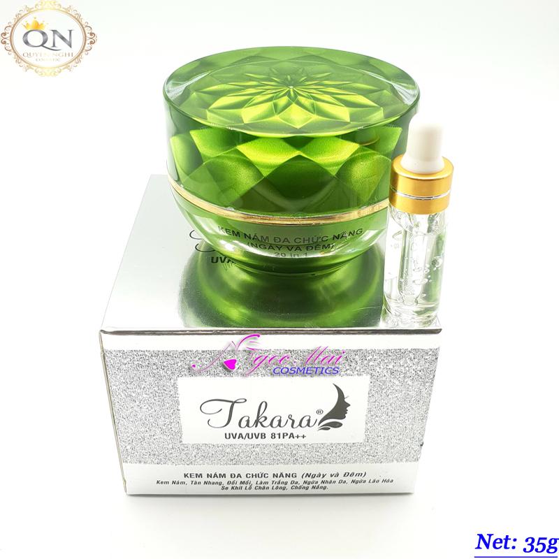 Kem TAKARA 20 in 1 Nám Tàn nhang Đồi mồi Làm trắng da Ngừa lão hóa Chống nắng Se khít lỗ chân lông 35g