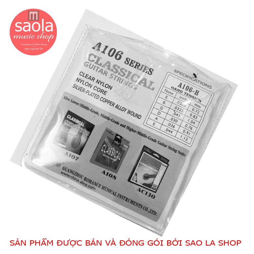 Bộ 6 dây đàn ghi-ta classic-alice a106 saola