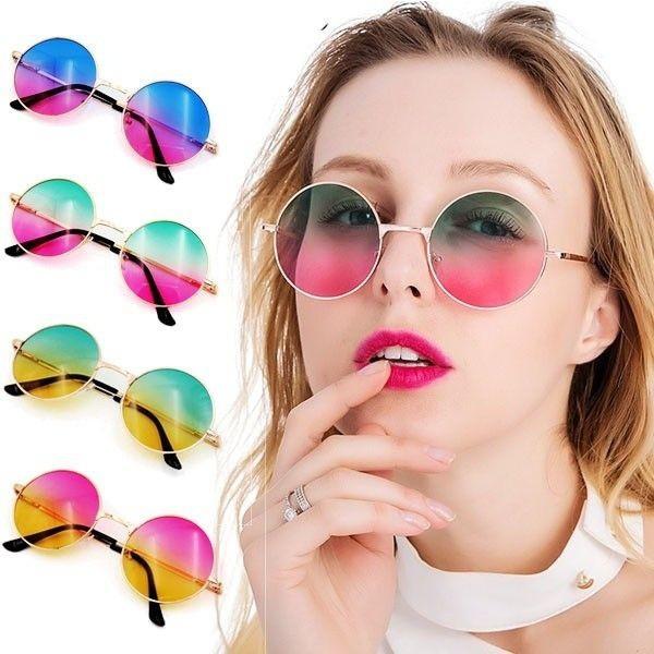 Kính mát nữ gọng tròn 2 màu thời trang ulzzang hàn quốc