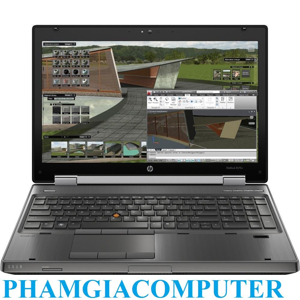 [Trả góp 0%]Laptop Hp Elitebook 8570w Workstation Core i7  RAM 8G SSD 128G HDD 500G 15.6in Chuyên đồ hoạ Game GTA5- Tặng Balo chuột wireless-Hàng nhập khẩu