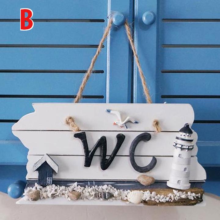 Bảng gỗ treo cửa WC - B