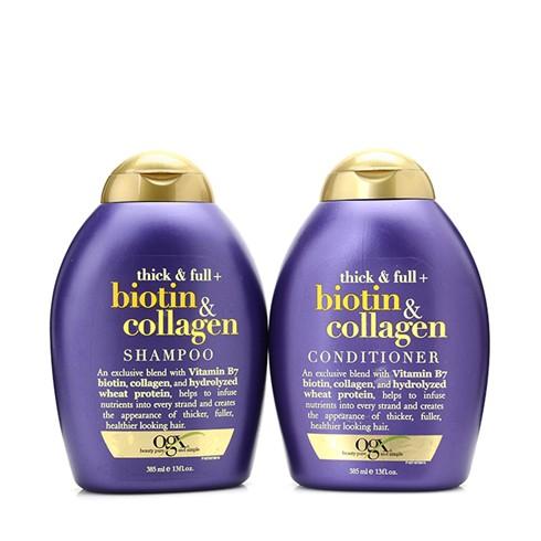 Bộ Dầu Gội Và Xã Thick And Full Biotin Collagen Organix Của Mỹ