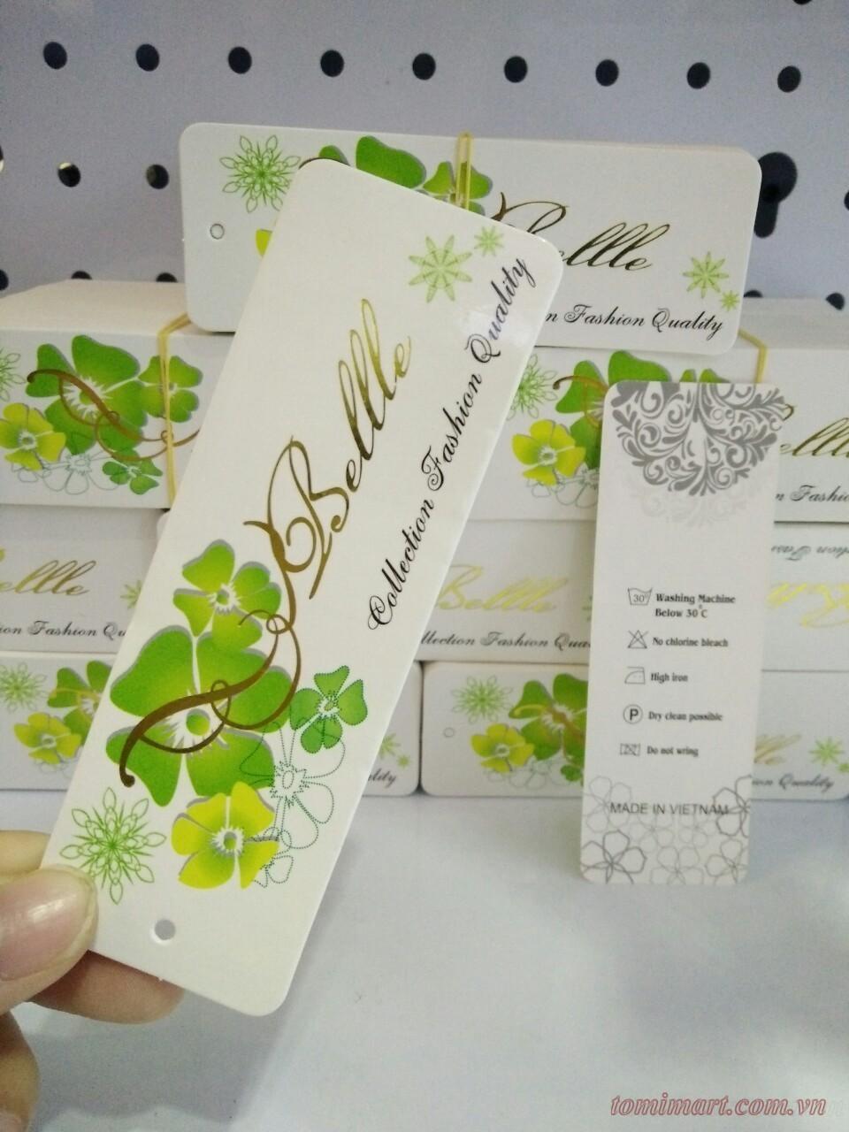 Tag quần áo Bellle xanh lá