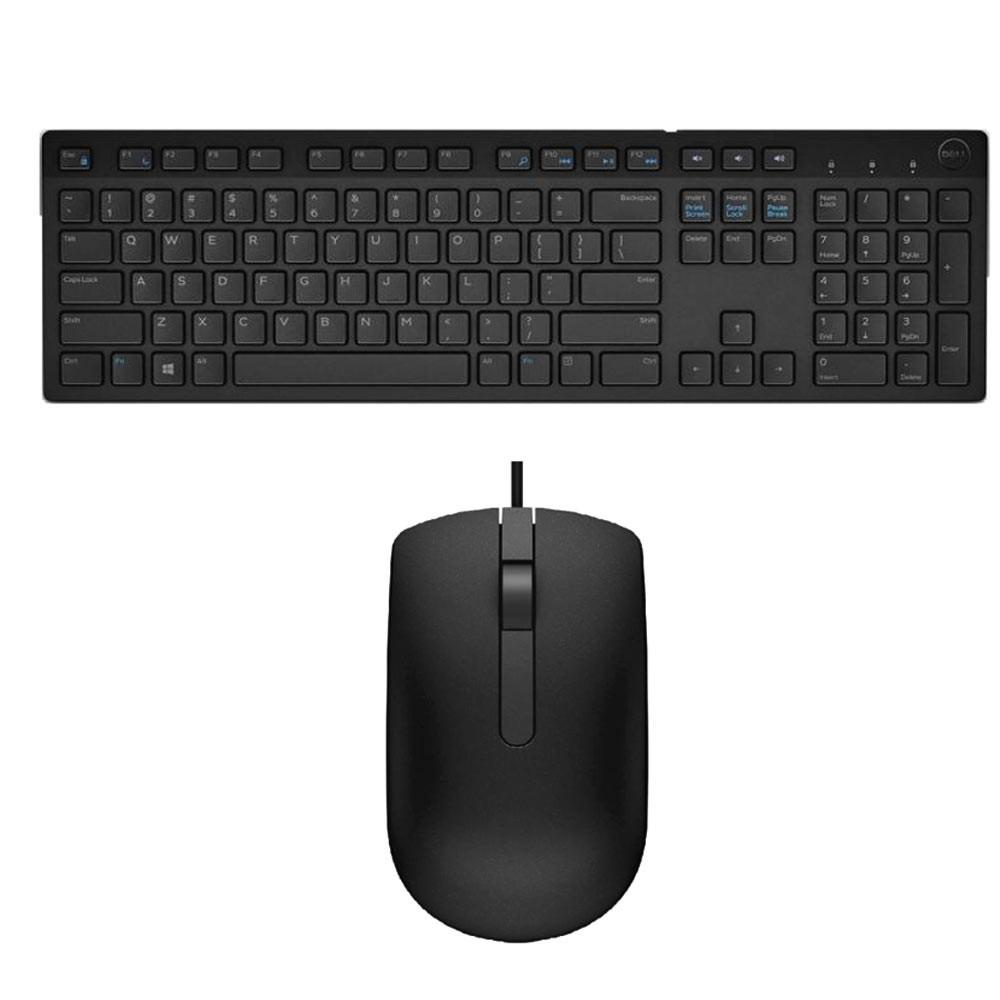 Bộ bàn phím Dell, Chuột Dell, cổng USB, màu đèn dùng văn phòng, chơi game bền bỉ. Bảo hành 12 tháng