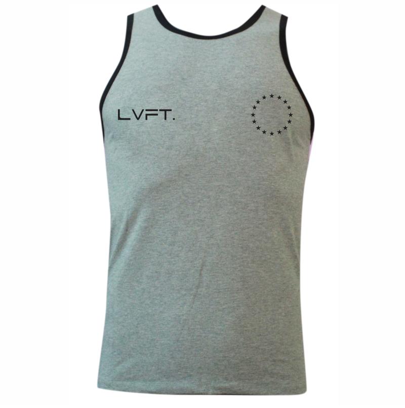 Áo ba lỗ nam tập gym viền lvft cao cấp cổ tròn