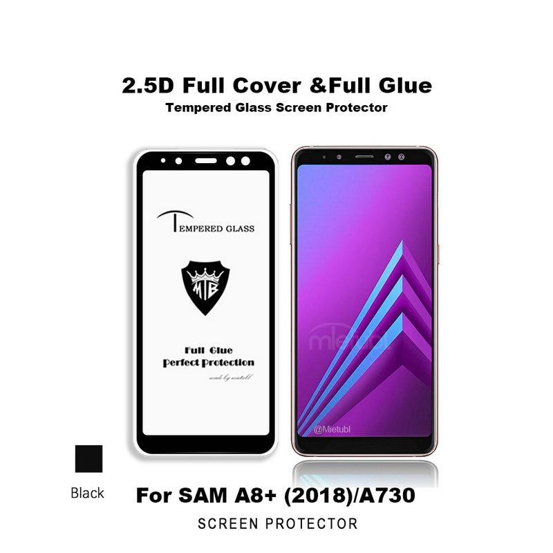 Miếng dán 5d full keo cho samsung galaxy a8 plus - đen