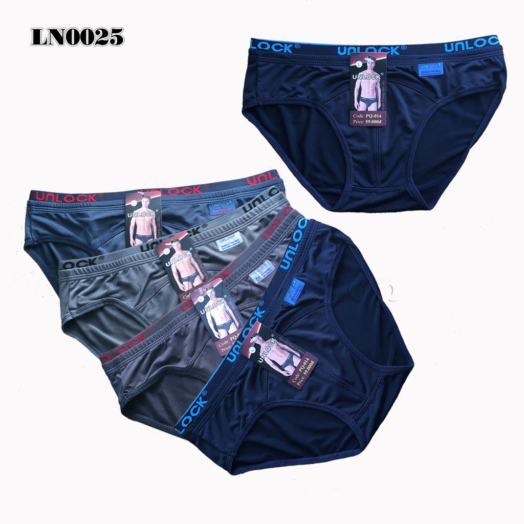 [HCM]Hộp 05 quần lót nam Unlock - 2 lưng thun lạnh cao cấp - LN0025x5
