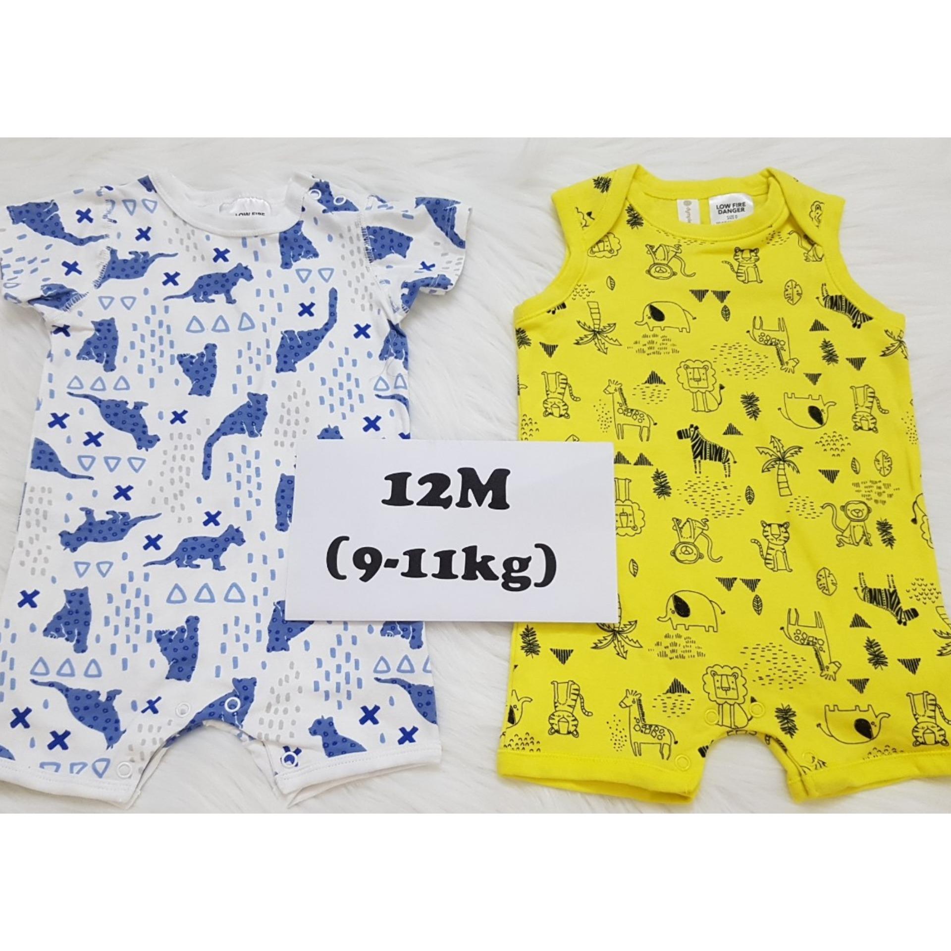 Set 2 áo liền quần bé trai romper
