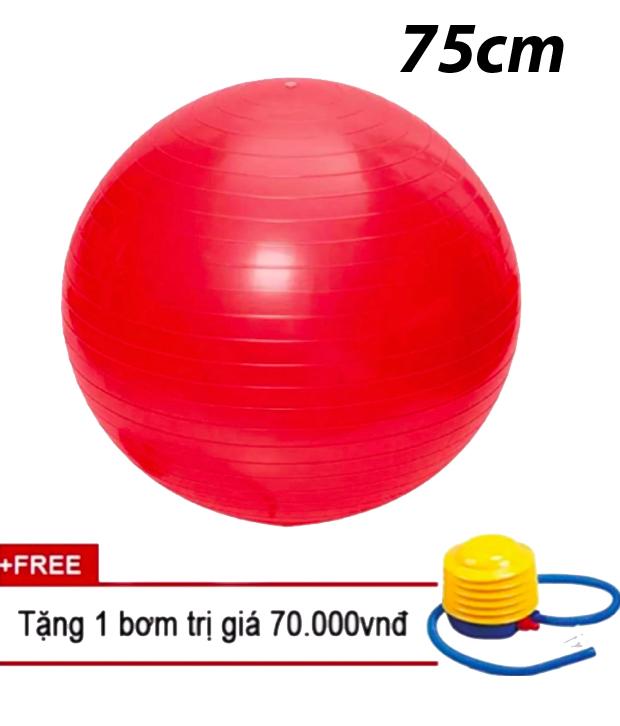 Bóng tập yoga 75cm trơn (Đỏ)