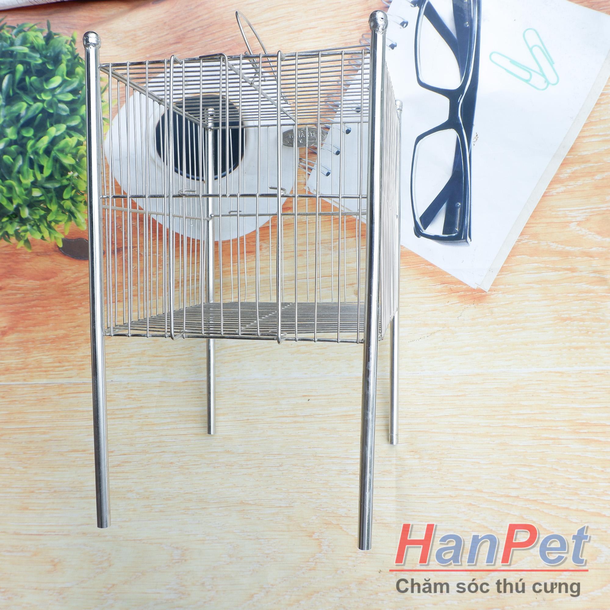 HCM-Lồng tắm chim khuyên - lồng chuột hamster 100%  inox không gỉ sét ( longtam) chuồng chim / lồng nuôi chuột ha-HP10421TC