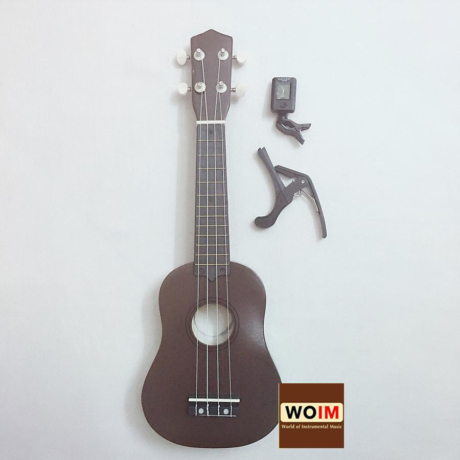 Khuyến mãi lớn mua đàn ukulele soprano tặng ngay capo nâng tông + máy lên dây điện tử- hàng có sẵn