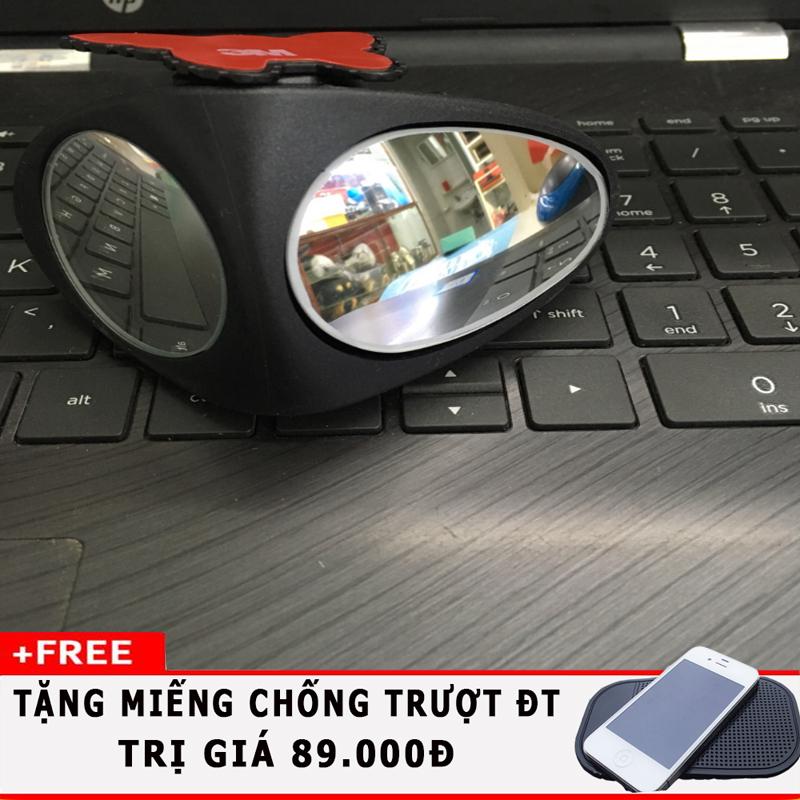 [SALE] Gương cầu lồi 3D gắn bên lái soi 2 bánh ô tô tặng kèm Miếng dính chống trượt điện thoại