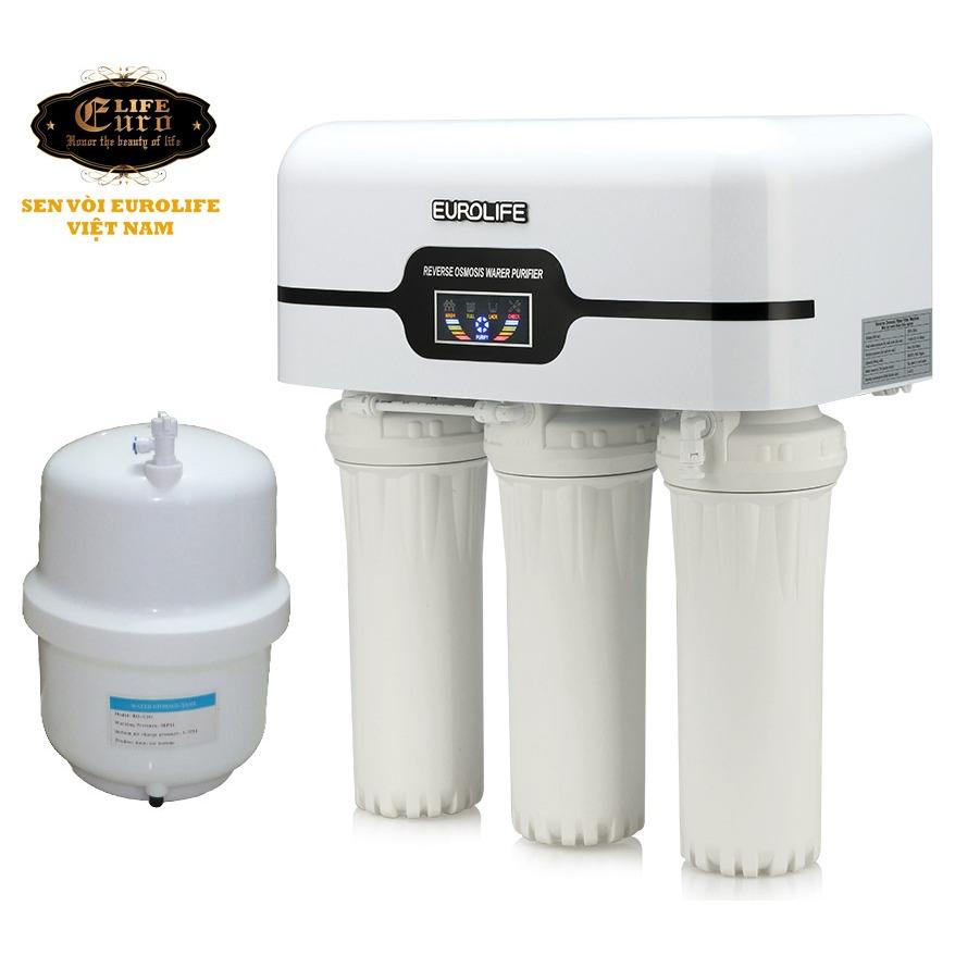 [Trả góp 0%]Máy lọc nước RO 5 cấp lọc uống trực tiếp Eurolife EL-RO-500P (Trắng)