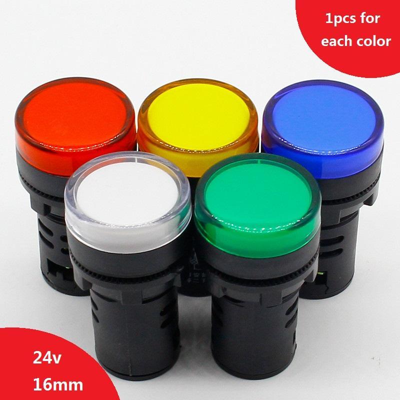Bảng giá 5pcs 24V 16mm Panel Mount LED Power Indicator Pilot Signal Light Lamp