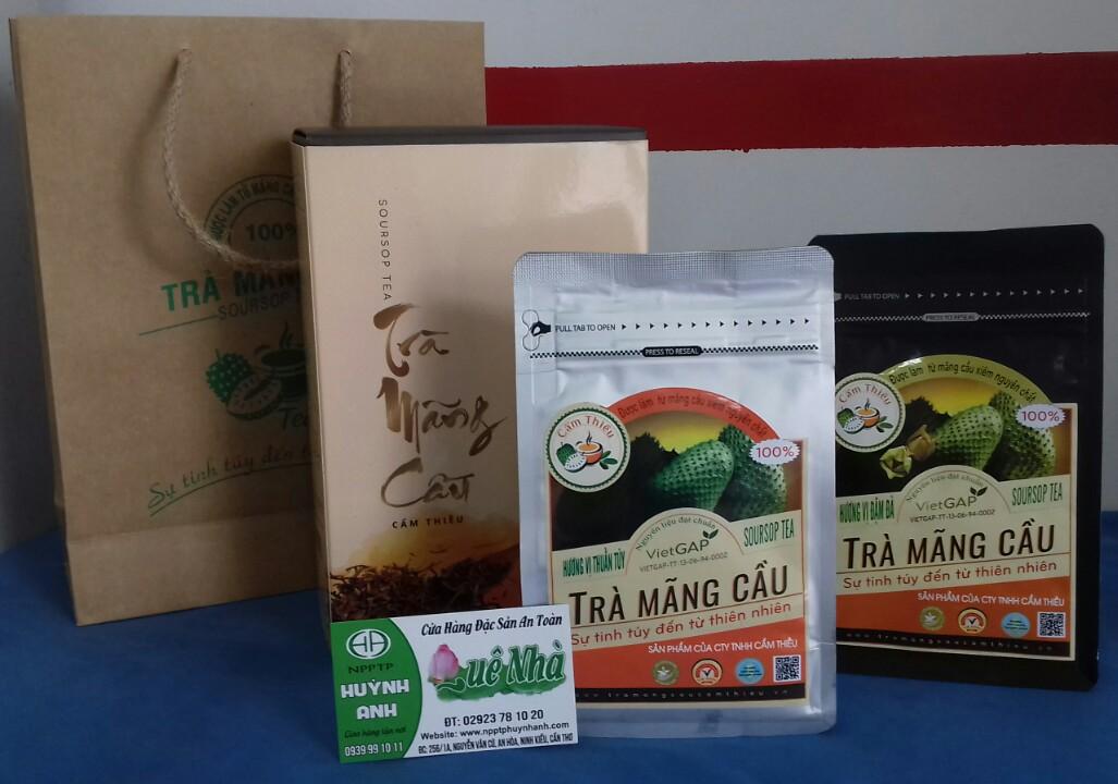 Hộp combo 2 túi trà mãng cầu cẩm thiều 100g