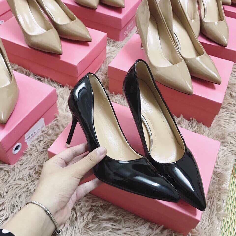 Giày cao gót da bóng sang chảng