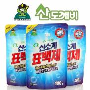 Hoàn Tiền 10% Bộ 3 gói bột tẩy vết bẩn quần áo oxygen Sandokkaebi Korea