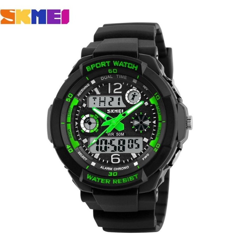 Nơi bán Đồng hồ thể thao trẻ em dây nhựa Skmei S-Shock 10K1N60 (Xanh Lá)