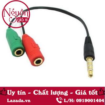 Cáp chia Audio 3.5mm ra mic và loa