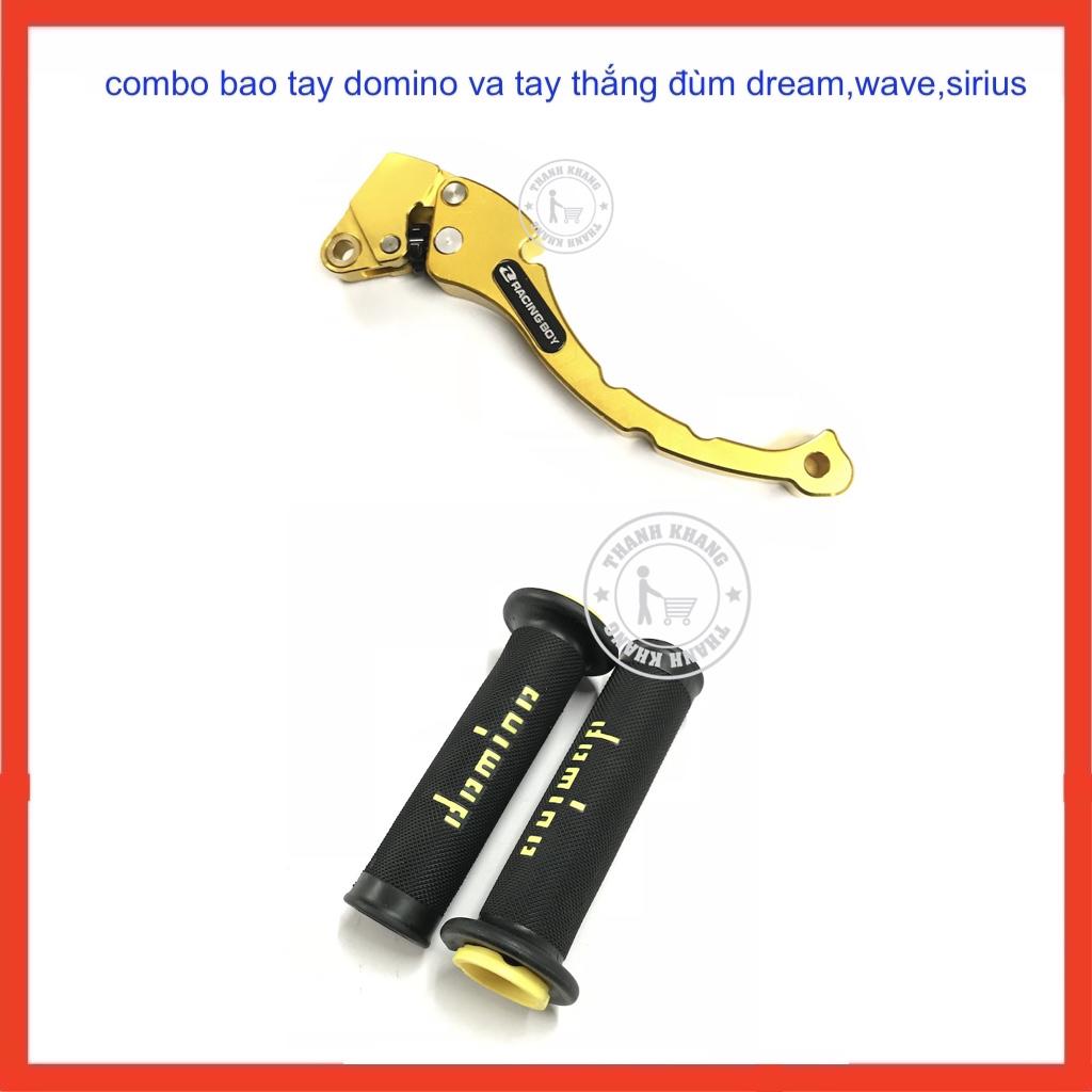 [HCM]Combo tay thắng đùm kiểu racingboy WAVEDREAMSIRIUS và bao tay domino màu vàng   006001015  006000786