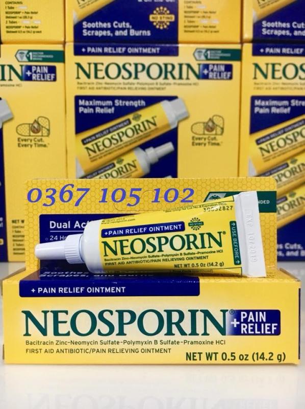 Kem mỡ kháng viêm, liền sẹo Neosporin + Pain Relief tuýp nhỏ 14.2 gr - hàng xách tay Mỹ nhập khẩu