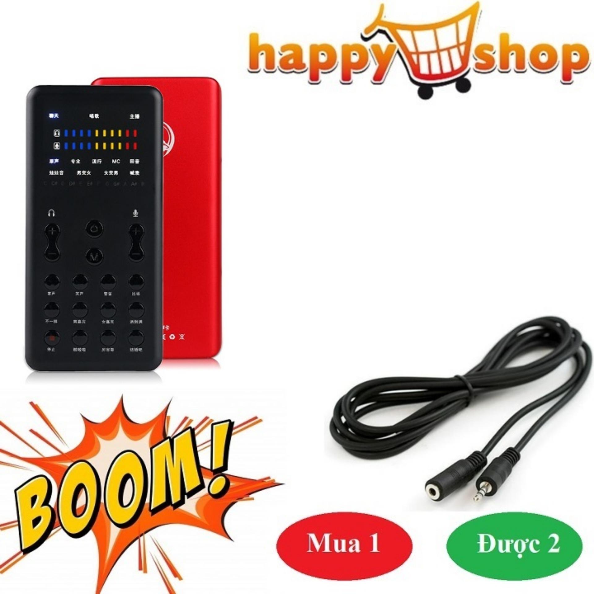Sound card Mobile Phone K600 cao cấp All in One Karaoke/ Livestream mọi lúc mọi nơi Tặng Kèm Dây nối dài loa cổng 3.5mm dài 3m SR20
