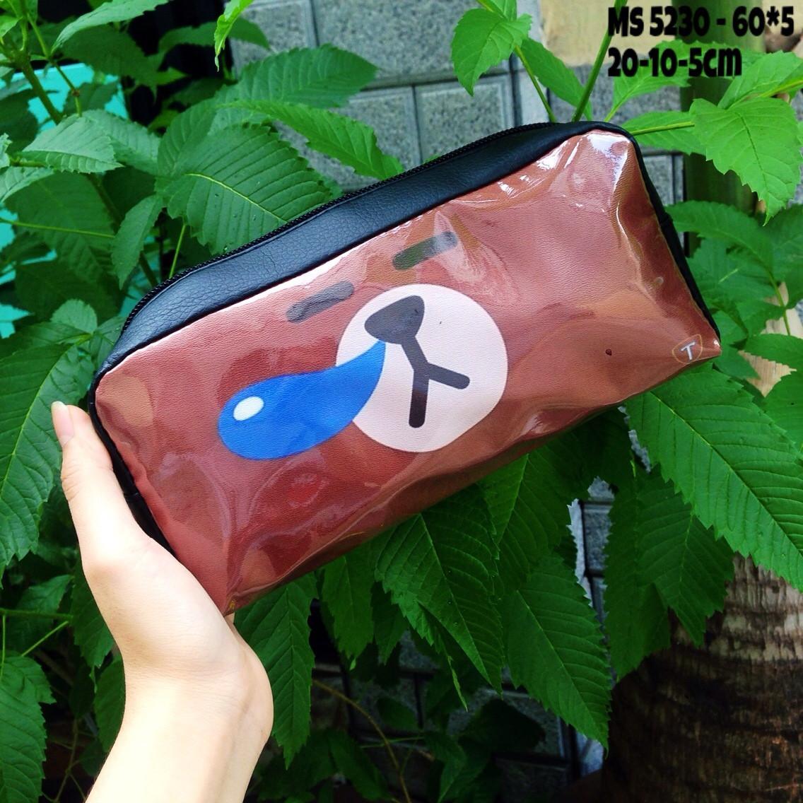 Bóp đựng bút viết hình gấu brown