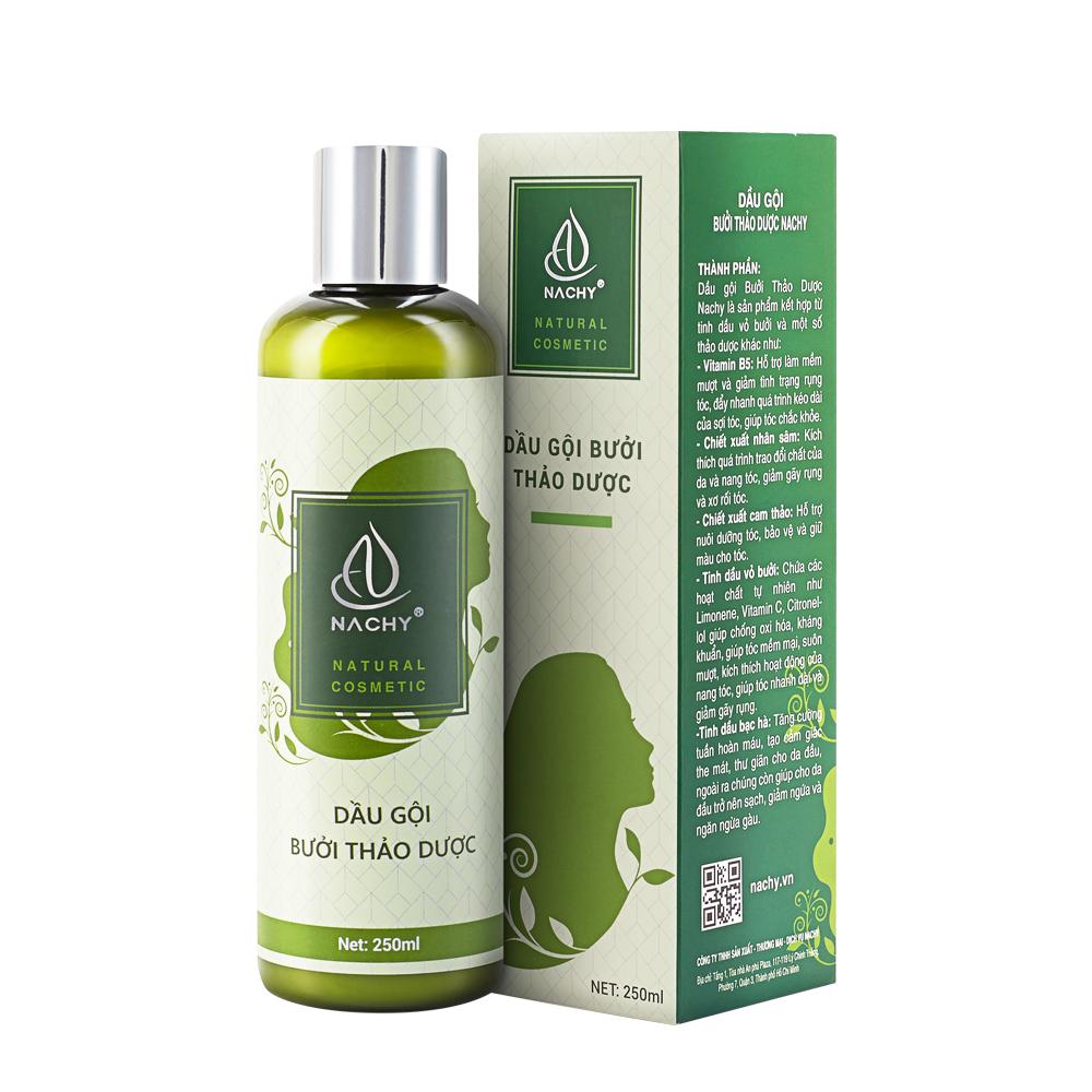 Dầu gội  Bưởi Thảo Dược Nachy - Ngăn ngừa rụng tóc, phục hồi hư tổn 250ml