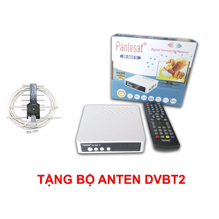Đầu thu số mặt đất dvb t2 pantesat hd3820+tặng anten