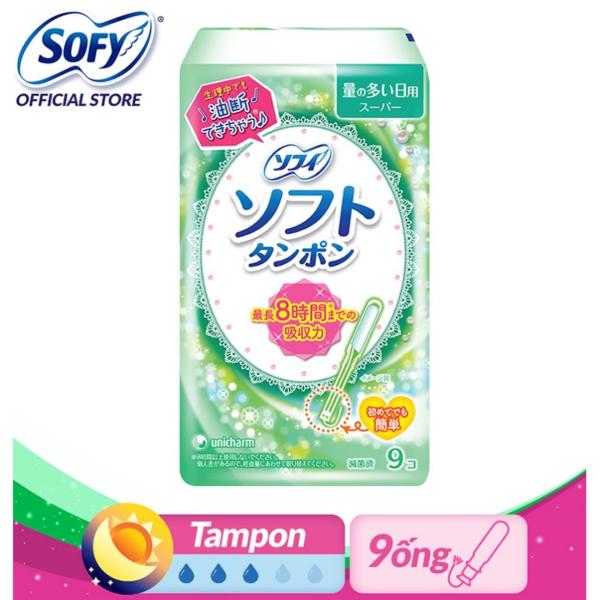 Băng vệ sinh siêu thấm Sofy Soft Tampon Super gói 9 miếng (Hàng nhập khẩu)
