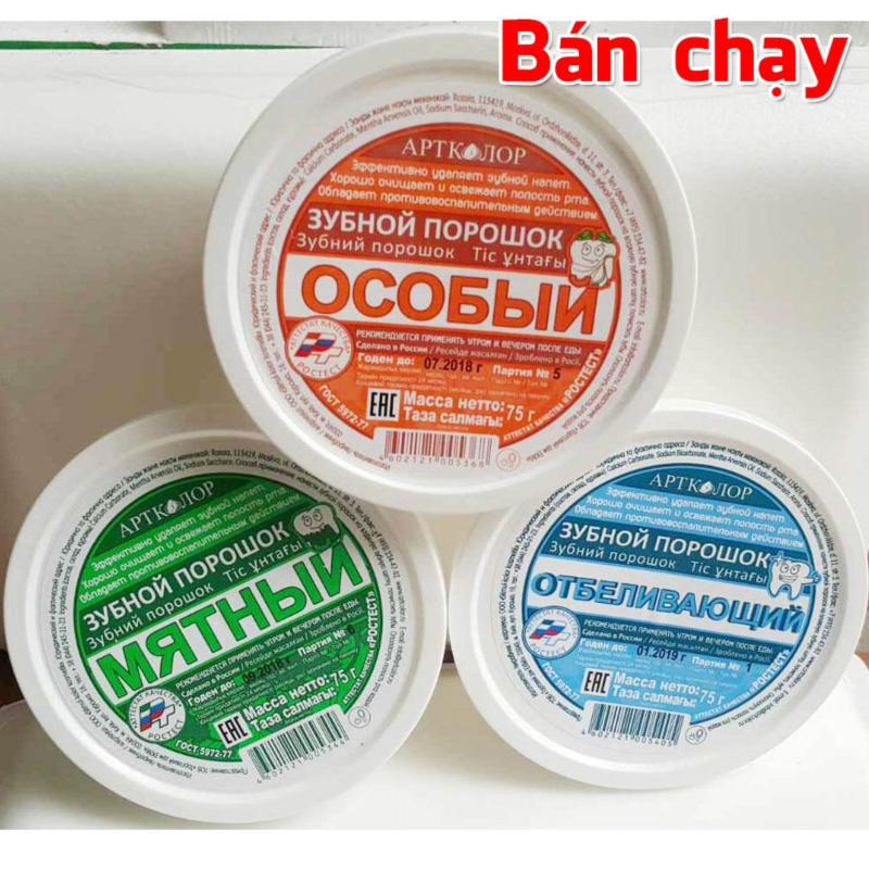 Bột Làm Trắng răng Nga (Màu cam) làm trắng răng, thơm miệng Chính Hãng