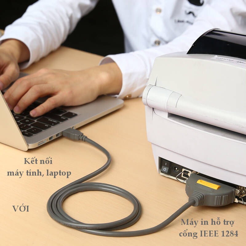 Dây máy in USB sang IEEE1284 Parallel 1m UGREEN CR124 30226 Dây máy in USB sang IEEE1284 Parallel 1m UGREEN CR124 30226