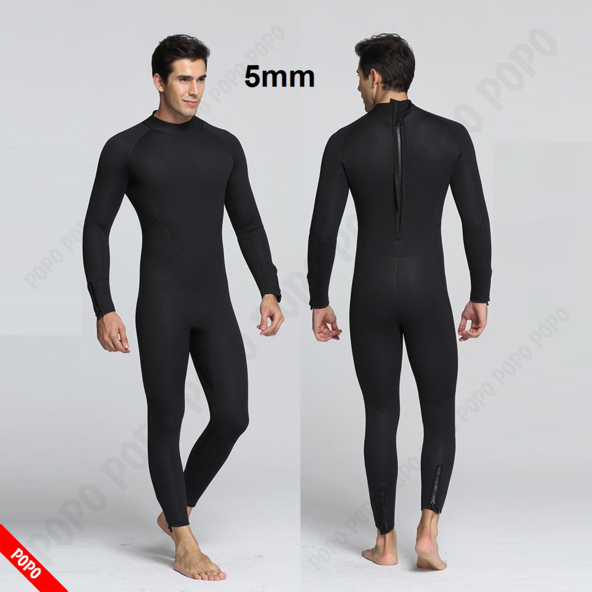 Bộ đồ lặn dày 5mm giữ ấm tuyệt đối với khóa kéo YKK cao cấp ngăn nước quần áo lặn biển thoáng khí, chống thầm nước cao cấp POPO Collection