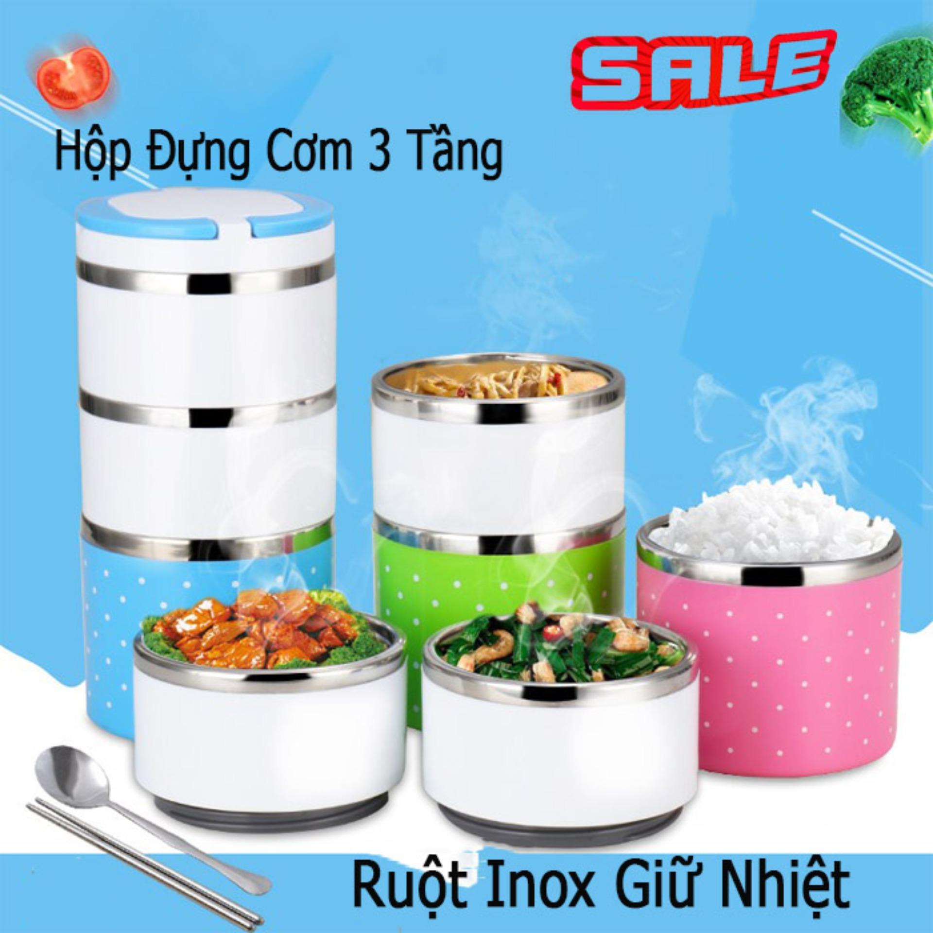 Cà Mên Giữ Nhiệt Nhật, Cao Cấp ,Hộp Cơm Giữ Nhiệt 3 Tầng ,Sang Trọng, Khả Năng Chịu Nhiệt Và Va Đập Tốt ,An Toàn Cho Sức Khỏe Bảo Vệ Môi Trường ,Sale 50 %