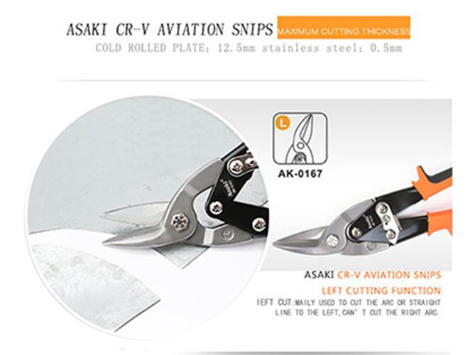 Kéo cắt tôn asaki ak-0167 10''/250mm - tiêu chuẩn nhật bản