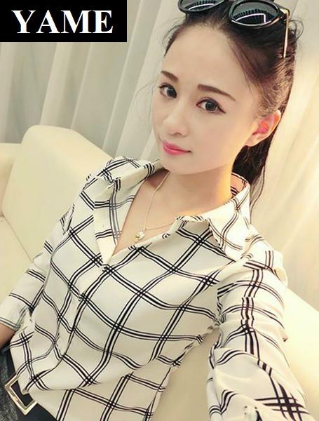 Áo Sơ Mi Nữ YAME Hot 2017 SH2022CR - Sọc Caro