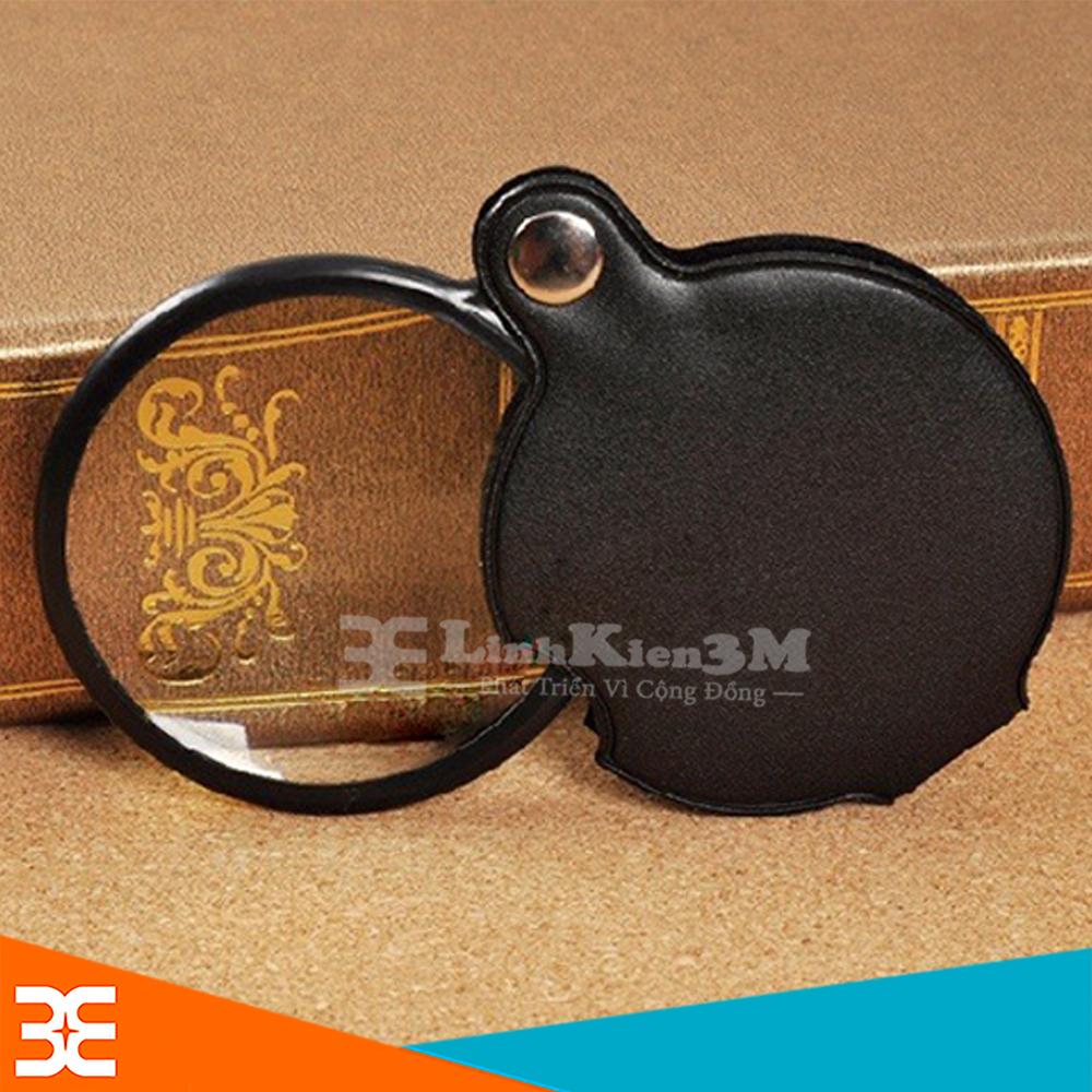 Kính lúp bao da mini cầm tay