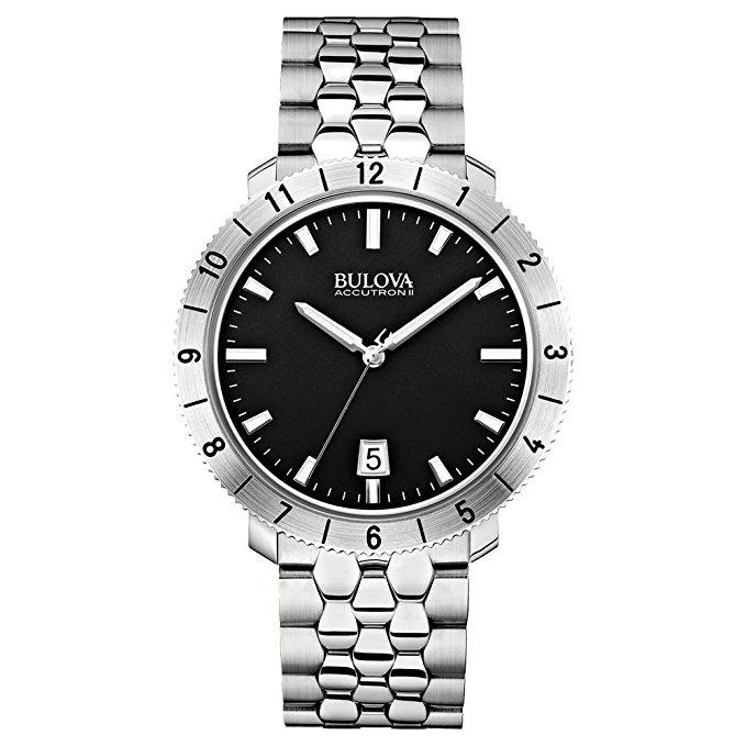 Đồng hồ bulova 96b207 accutron ii black dial men's watch