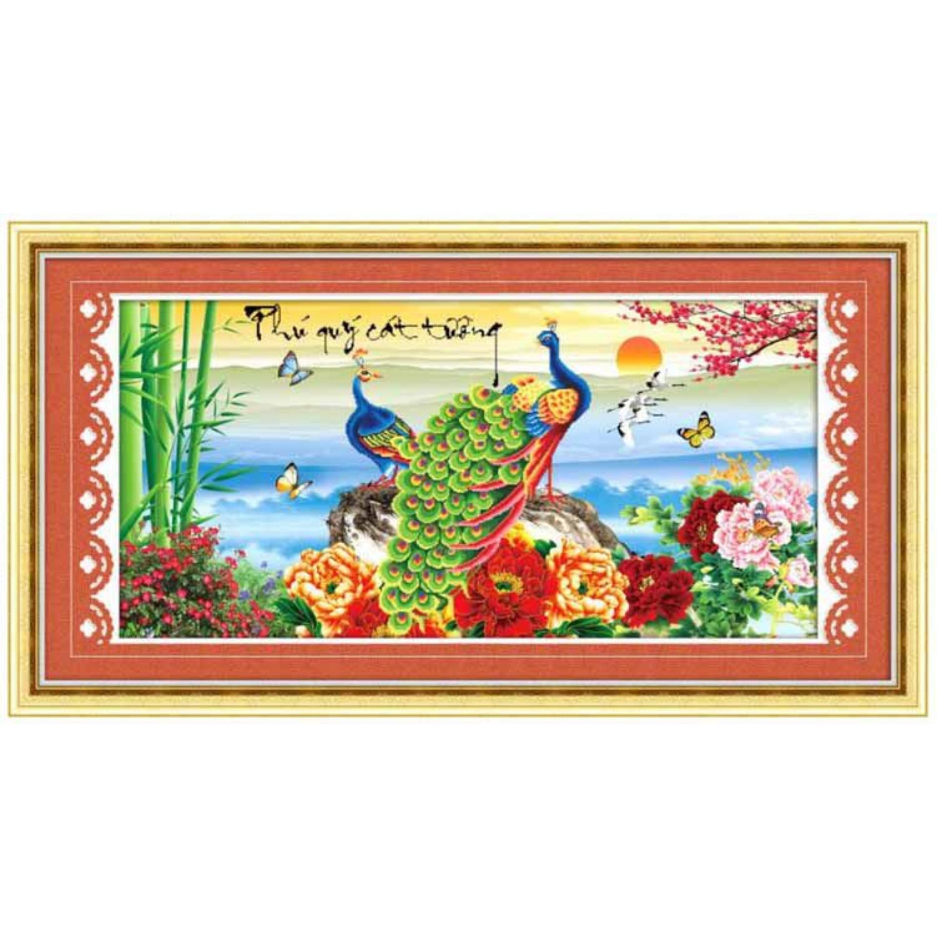 Tranh đính đá phú quý cát tường DF005-Ngọc Thịnh