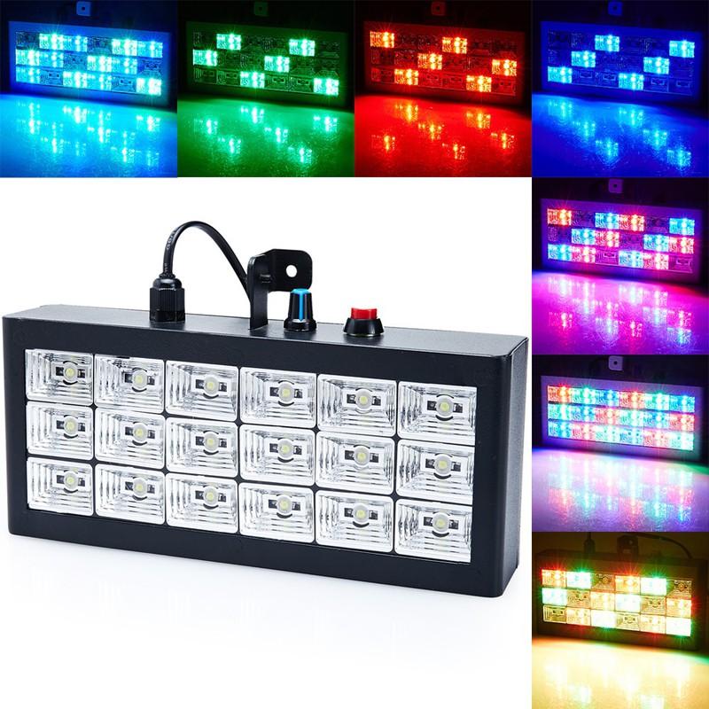 Đèn sân khấu 18 led cảm ứng nhạc (nhiều màu)