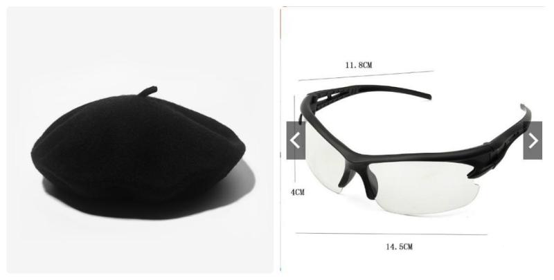 Giá bán Combo kính phân cực mắt trắng và mũ nồi beret cho nam nữ