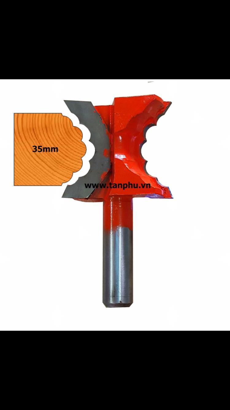 Mũi phay gỗ đánh chỉ kệ tivi cao 35mm