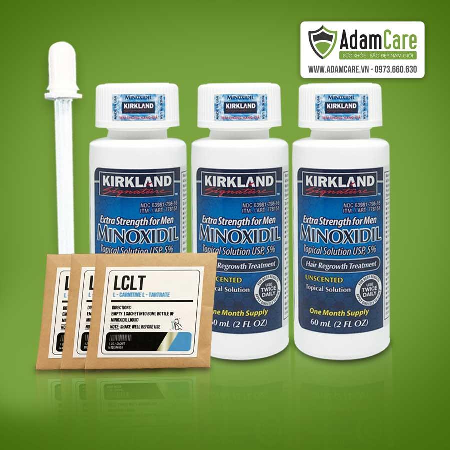 Serum mọc râu tóc minoxidil 5% combo 3 lọ tặng 3 gói bột lclt