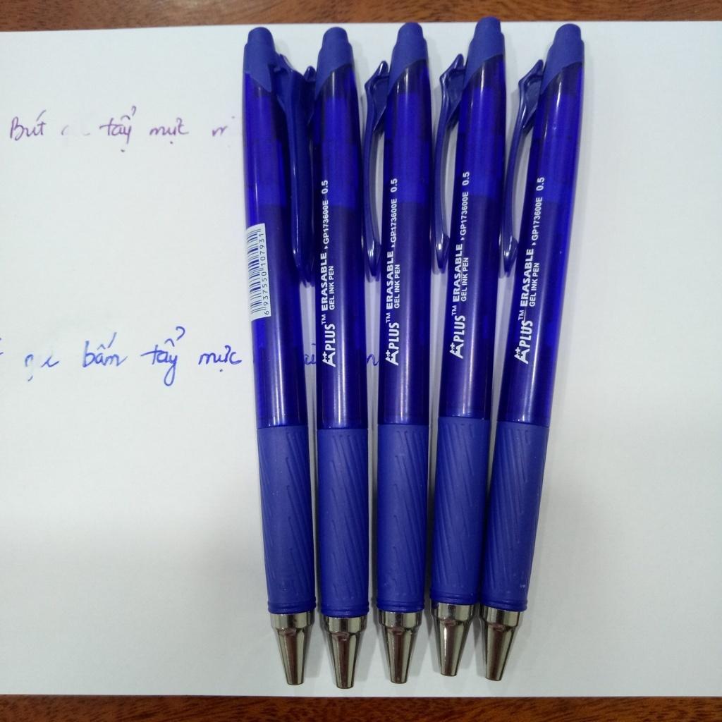 Combo bút gel bấm xóa được màu xanh cao cấp GP173600E