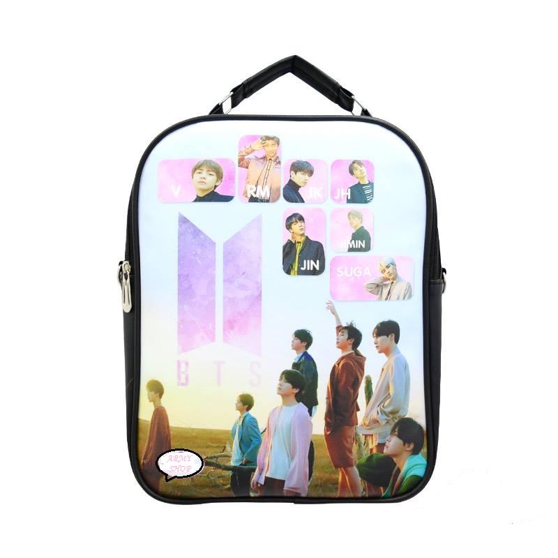 Balo 1 ngăn 2in1 in hình bts