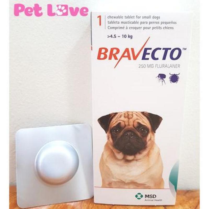 Thuốc Bravecto trị ghẻ, viêm da, ve rận (chó từ 4,5 - 10kg)